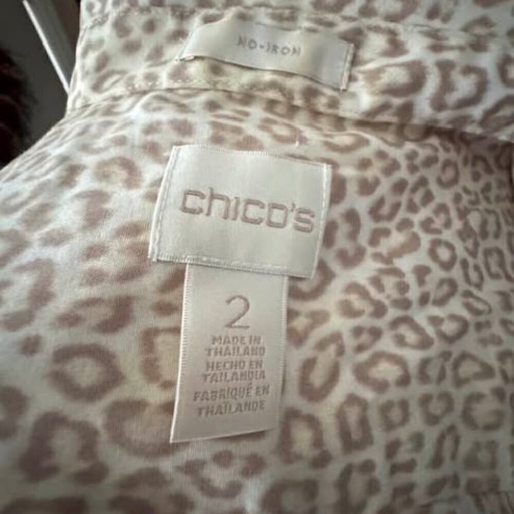 CHEETAH PRINT BUTTON DOWN - Picture 4 of 5